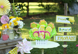 You can place this lemonade stand decoration in nearly any room ? Kara S Party Ideas Lemonade Stand Party Planning Ideas Decor Styling Design