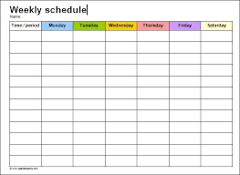 Weekly Schedule Template Word Schedule Templates Weekly