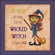Wicked Witch Of Everything Cross Stitch Chart