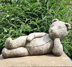 Large Lazy Teddy Bear Garden Statue