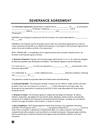 free severance agreement template pdf