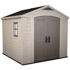 Brown Resin Outdoor Storage Shed