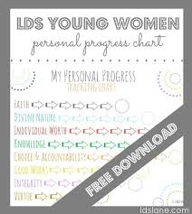 Lds Personal Progress Chart Free Download At Ldslane Net
