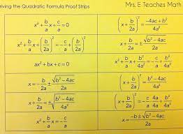 Quadratic Formula Derivation Mrs E