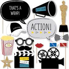 hollywood party photo booth props kit