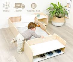 Montessori Floor Bed With Rails Kids