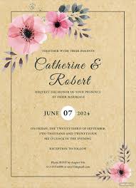 rustic wedding invitation template in