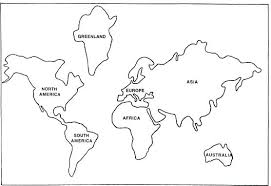 Continents Coloring Page Continent Pages World Map North Printable