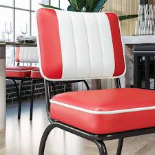 diner steel black diner chair red