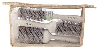 chi eco brush 3pc bag hair brush