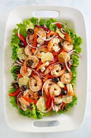 Strain shrimp mixture, reserving marinade. Spicy Lemon Shrimp Salad Recipe Girl