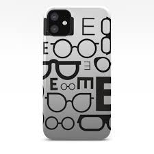 Eye Chart Eyeglasses Gray Glasses Iphone Case