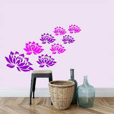 Flower Wall Design Stencils For Wall