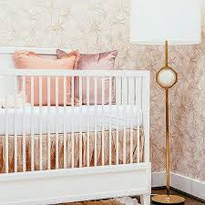 pink gold nursery room design ideas
