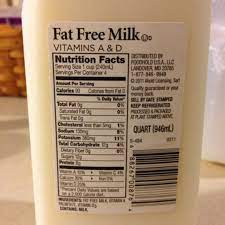 calories in 1 2 cup of milk nonfat
