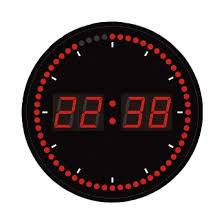 Electric Circle Led Digital Wooden Time