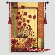 Modern Poppies Fine Art Tapestry Wall