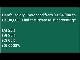 ram s salary increased from rs 24 000