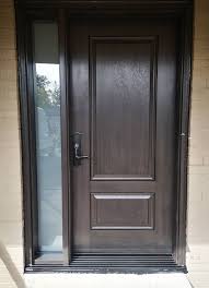 Brown Entry Door With Single Sidelight