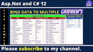 multiple grid view in asp net with c