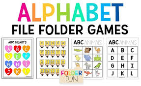 alphabet file folder games file