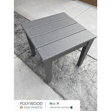 Polywood Newport 18 End Table Slate Grey