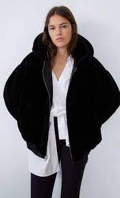 Zara Reversible Faux Fur Er Jacket