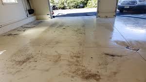 sealed concrete garage floor cleans up