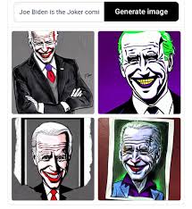 Joe Biden is the Joker comic style : r/weirddalle