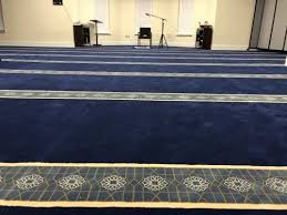 blue velvet mosque floor carpet for