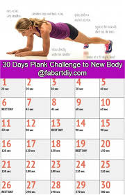 30 Days Plank Challenge For New Body In A Month Chart