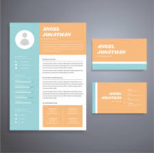 Simple Professional Cv Resume And Business Card Template Vector