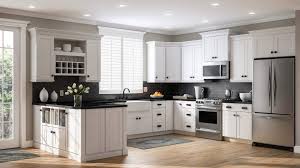 shaker base cabinets in white kitchen