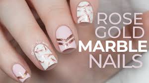Rose Gold Marble Nails Nailsbyerin