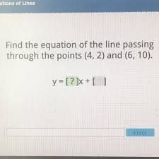 Find The Equation Of The Line Passing