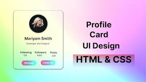 create profile card in html css