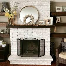 Wood Mantels For Brick Fireplace Designs