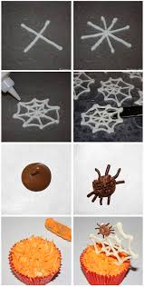 spider web cupcakes with chocolate