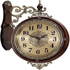Double Sided Wall Clock European Style