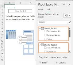 create pivot table from multiple sheets