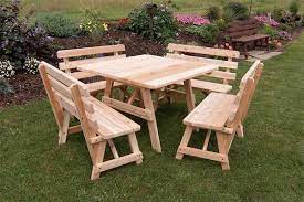 Amish Cedar Wood Square Table With