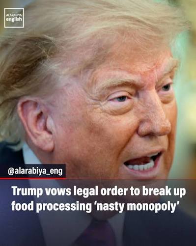 US President Donald Trump says he is preparing a legal order to allow farmers and ranchers to be given the right to process their own food aimed at breaking what he calls “