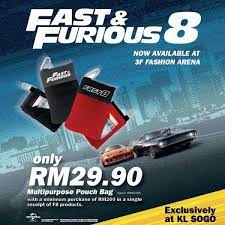Let's rank all nine fast and furious movies. Fast Furious 8 Merchandise Promotion At Kl Sogo Loopme Malaysia