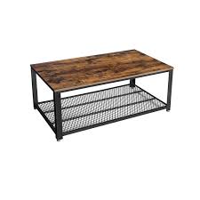 Vasagle urbence coffee table, accent table with 1.2 inch thick tabletop, easy assembly, cocktail table with iron pipe legs for living room office reception, industrial, rustic brown. Industrial Coffee Table With Storage Shelf For Living Room Coffee Table Wood Buy Wall Mount Iron Pipe Shelf Shelves Shelving Bracket Vintage Retro Black Floating Shelves Wood Shelves Wall Mount Bookshelf Wood