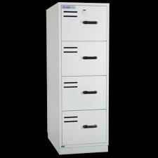 gray metal fire resistant file cabinet