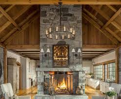 cozy timber frame homes with fireplaces