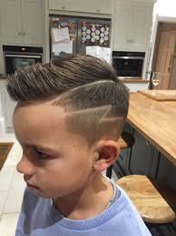Boys Haircut With Lightning Bolt Design Boyshaircut