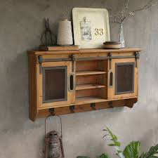 Rustic Accent Storage Wall Cabinet With