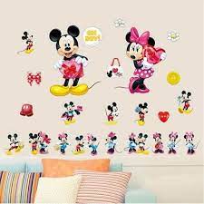 Cute Mickey Minnie Mouse Wall Sticker
