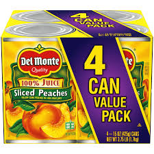 del monte sliced peaches canned fruit